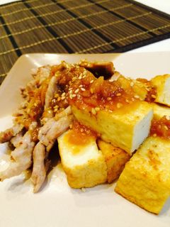 厚揚げと豚肉の*簡単梅ゴマだれ-レシピのメイン写真