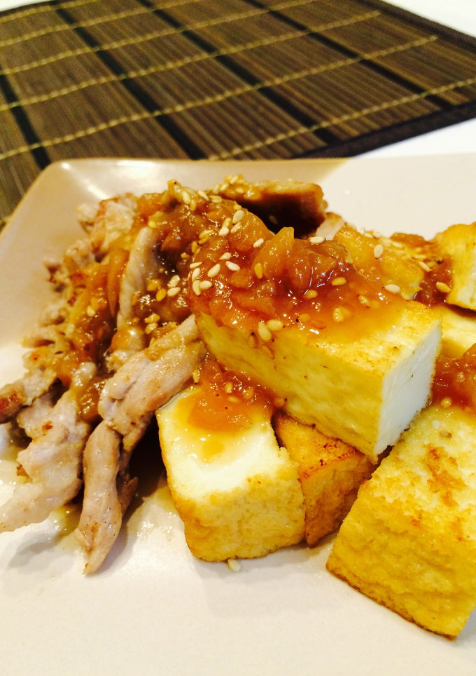 厚揚げと豚肉の＊簡単梅ゴマだれ-レシピのメイン写真