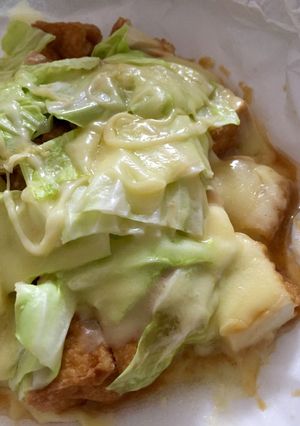 厚揚げとキャベツのチーズ味噌マヨ焼き-レシピのメイン写真