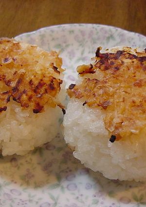 かつ節ネギ味噌焼きおにぎりでござーい。-レシピのメイン写真