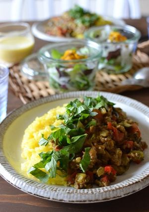 夏野菜たっぷりドライカレー【作りおき】-レシピのメイン写真