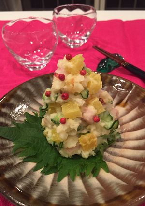 ポリポリ食感・沢庵のポテサラ お酒にも◎-レシピのメイン写真