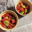空豆のサラダ ♡ 亜麻仁油ドレッシング