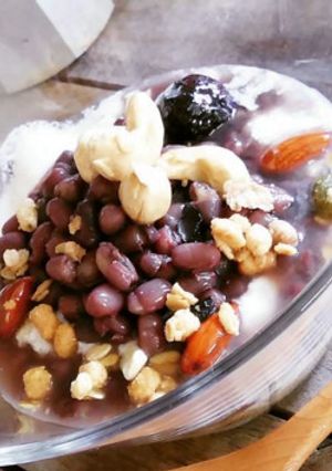 体内から整える朝食。大豆、小豆ヨーグルト-レシピのメイン写真