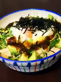 サラダチキン海苔タマ丼-レシピのメイン写真