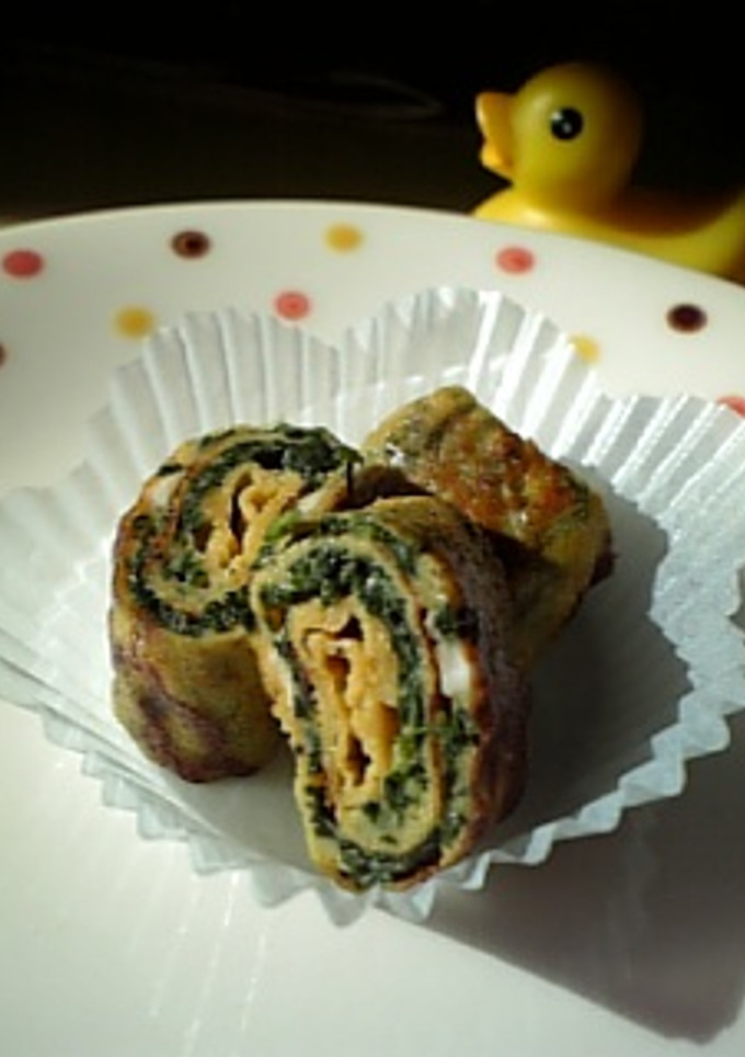 *ほうれん草のしょうゆﾏﾖ卵焼き*-レシピのメイン写真