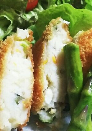 アスパラと茹で玉子のコロッケ-レシピのメイン写真