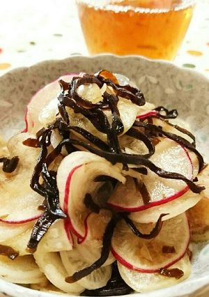簡単‼ラディッシュの塩昆布和え！-レシピのメイン写真