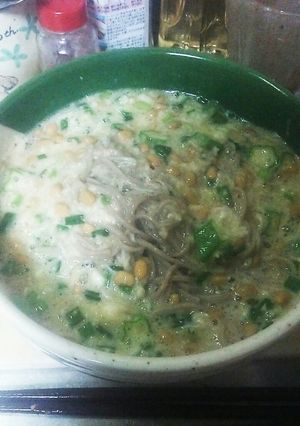 納豆オクラのスタミナとろろそば-レシピのメイン写真
