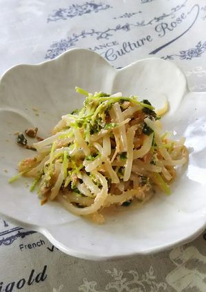 豆苗ともやしの胡麻明太子マヨ炒め-レシピのメイン写真