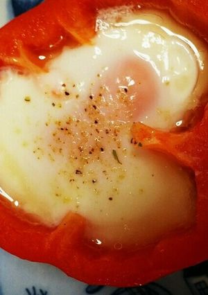 パプリカの目玉焼き-レシピのメイン写真