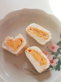 白身で黄身をくるんだ♪ハートの玉子焼き!-レシピのメイン写真