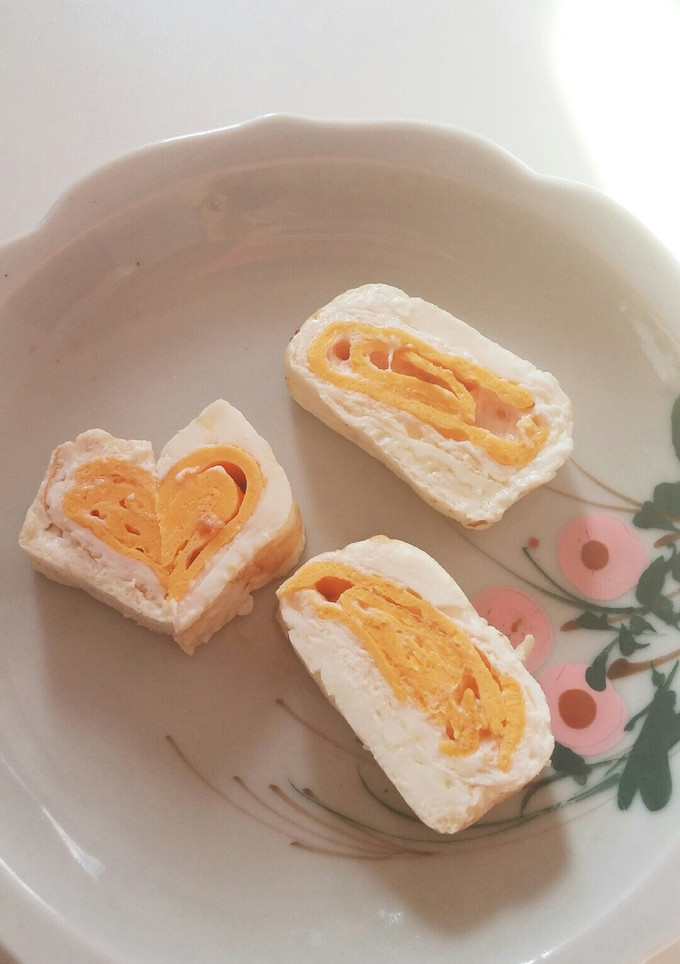 白身で黄身をくるんだ♪ハートの玉子焼き！-レシピのメイン写真