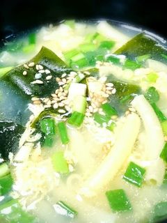 ワカメと卵の中華風マカロニスープ☆-レシピのメイン写真