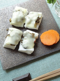 白はんぺんの「ふきのとう佃煮」チーズ焼-レシピのメイン写真