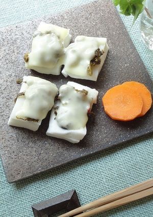白はんぺんの「ふきのとう佃煮」チーズ焼-レシピのメイン写真