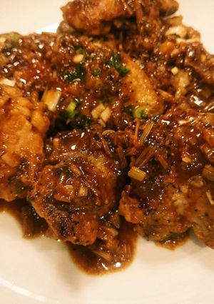 豚ヒレ肉の醤油バターネギソース♪-レシピのメイン写真