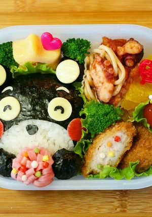 キャラ弁☆にっこり笑顔のくまモン弁当♪-レシピのメイン写真
