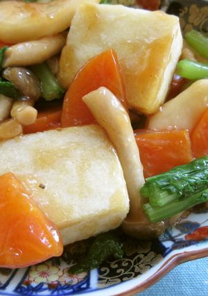 かぶと高野豆腐の甘酢炒め-レシピのメイン写真