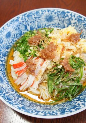 南高梅で、さっぱりぶっかけ素麺-レシピのメイン写真