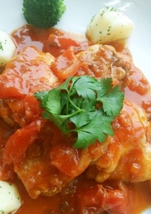 トマトとミートソースで鶏のトマト煮-レシピのメイン写真
