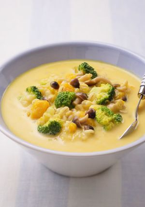 具だくさん豆乳マカスープ-レシピのメイン写真