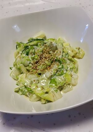 今夜の夕飯に♪白菜のごまマヨだしサラダ-レシピのメイン写真