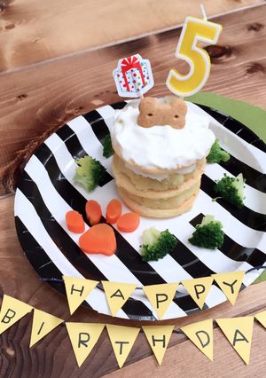 愛犬ちゃんにお誕生日ケーキ♡-レシピのメイン写真