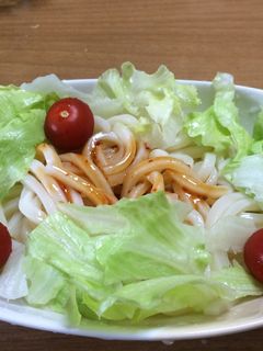【減塩】焼肉のたれでサラダうどん-レシピのメイン写真