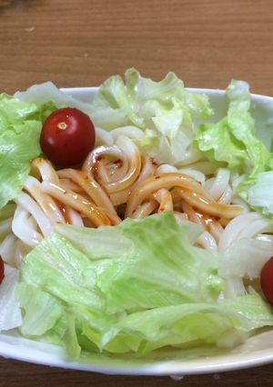 【減塩】焼肉のたれでサラダうどん-レシピのメイン写真