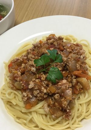 大豆ミートの野菜たっぷりミートソース-レシピのメイン写真