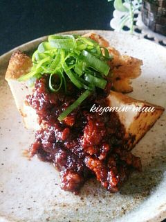 厚揚げの肉みそかけ♡ とっても簡単♪-レシピのメイン写真
