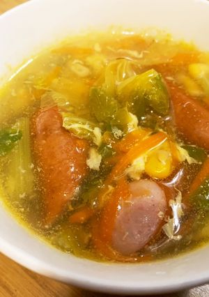 セロリの葉でウエイパー中華スープ-レシピのメイン写真