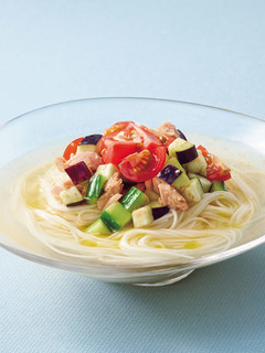 野菜たっぷり冷やし鶏だしそうめん-レシピのメイン写真