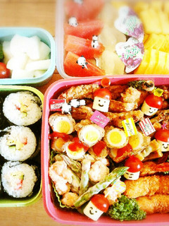 小学校運動会お弁当4人分のり巻き-レシピのメイン写真