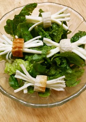 モッツァレラでリボンのグリーンサラダ-レシピのメイン写真