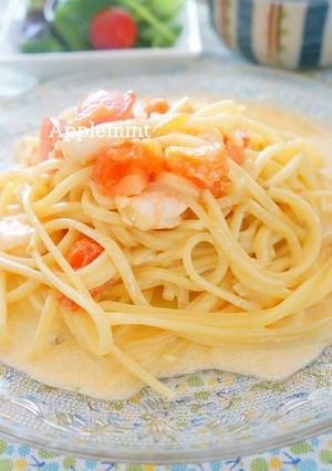トマトと海老のレモンクリームパスタ-レシピのメイン写真