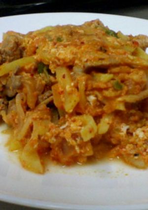 豚肉とじゃがいものキムチ炒め-レシピのメイン写真