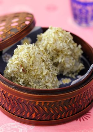 みょうがとなめ茸の削り昆布まぶしにぎり-レシピのメイン写真