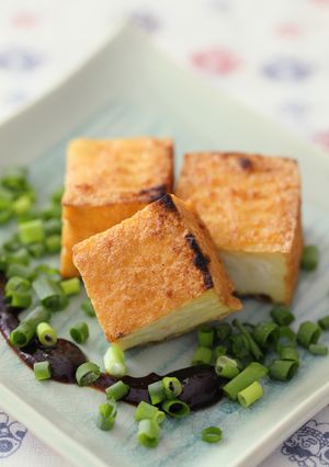 焼き厚揚げを赤味噌と葉ねぎで❢-レシピのメイン写真
