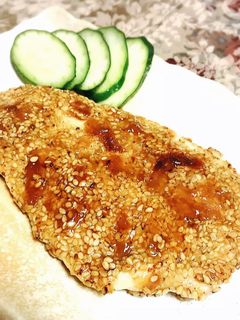 ささみの梅ごまステーキ♪-レシピのメイン写真