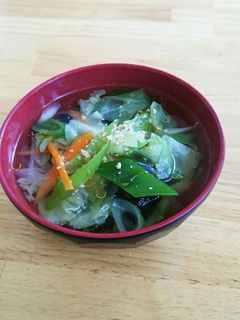 私の☆野菜たっぷり春雨スープ☆-レシピのメイン写真