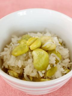そら豆とちりめんじゃこの炊き込みごはん-レシピのメイン写真
