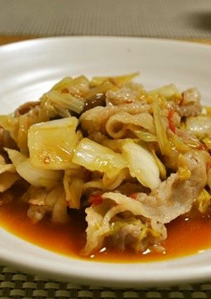 豚肉と白菜のピリ辛炒め-レシピのメイン写真
