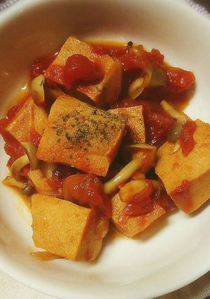 ボリューム満点！高野豆腐のトマト煮-レシピのメイン写真