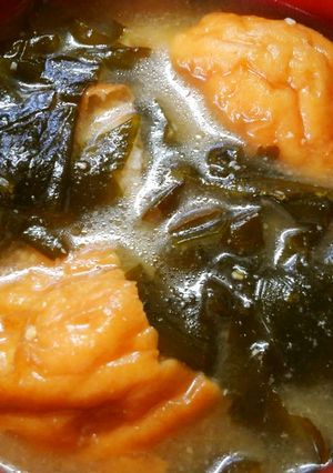簡単！朝食にも♪がんもとワカメのお味噌汁-レシピのメイン写真