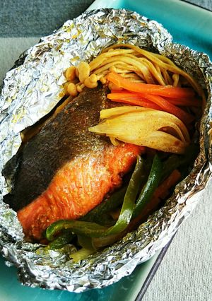 鮭のホイル焼き～バターカレー風味～-レシピのメイン写真