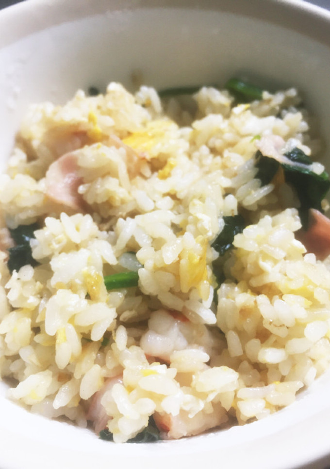我が家の定番☆ほうれん草エビ炒飯-レシピのメイン写真