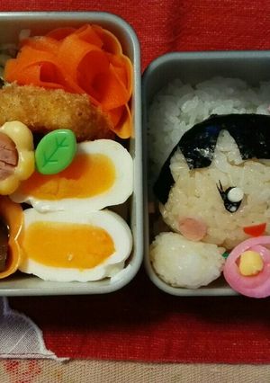 おだんごヘアの女の子のお弁当-レシピのメイン写真