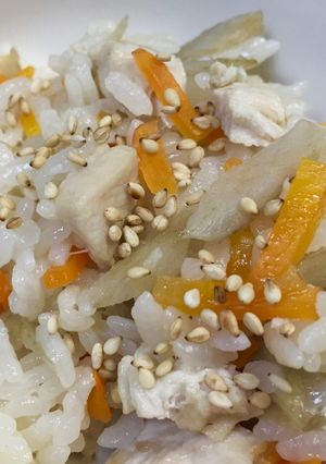 簡単‼鶏とゴボウの炊き込みご飯-レシピのメイン写真
